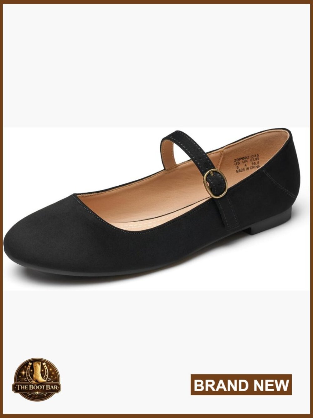 Mary Jane Flats Women Round Toe Ballet Flats with Buckle Strap Comfortable